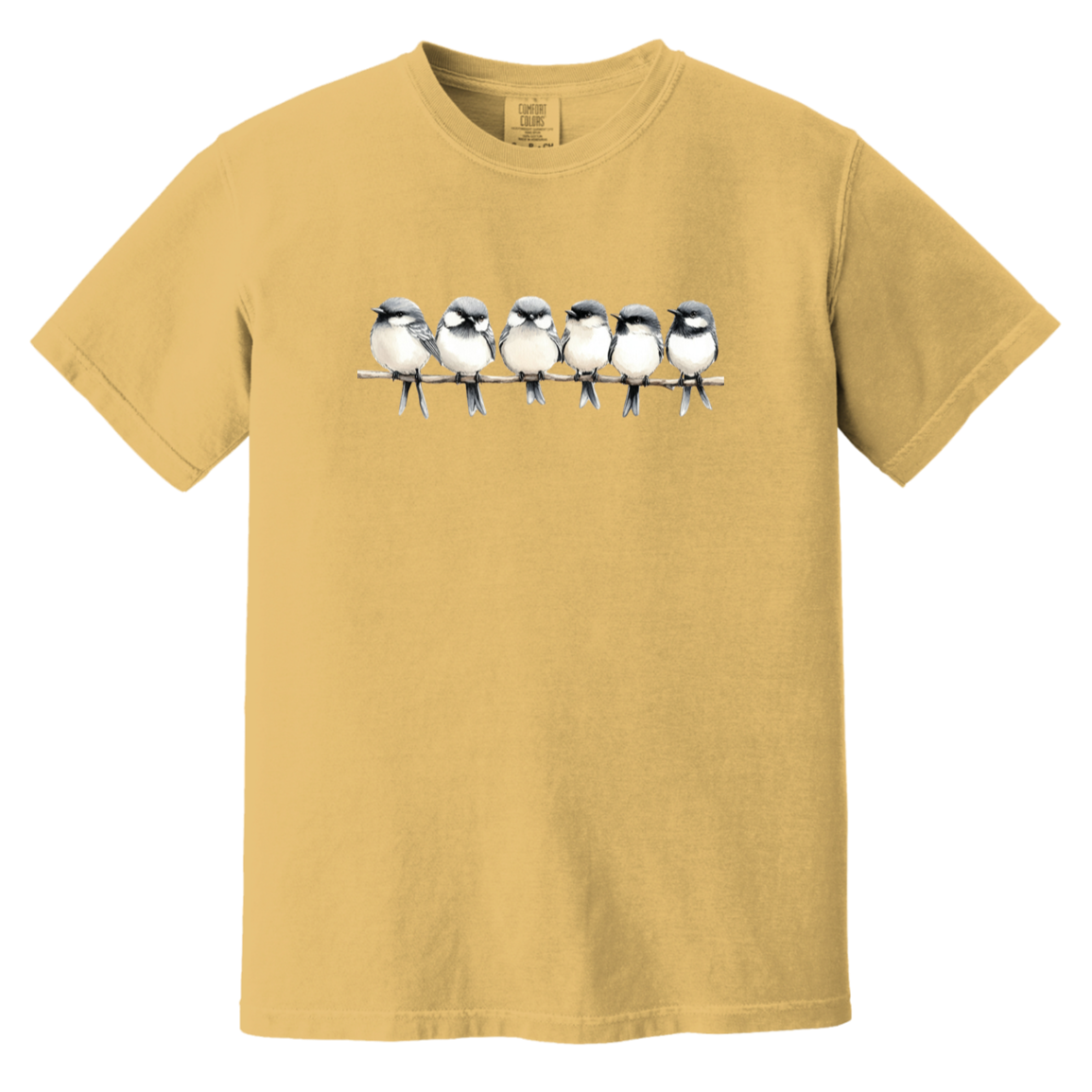 Birds on a Branch Watercolor Bird Art Heavyweight Comfort Colors Fall Tshirts