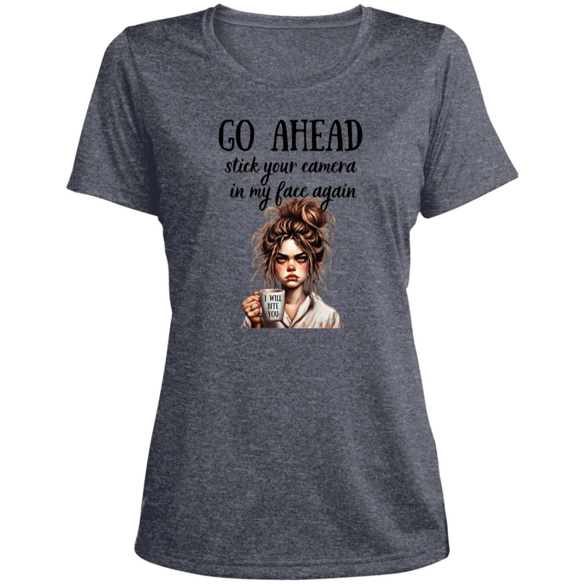 LST360 Ladies' Heather Scoop Neck Performance Tee