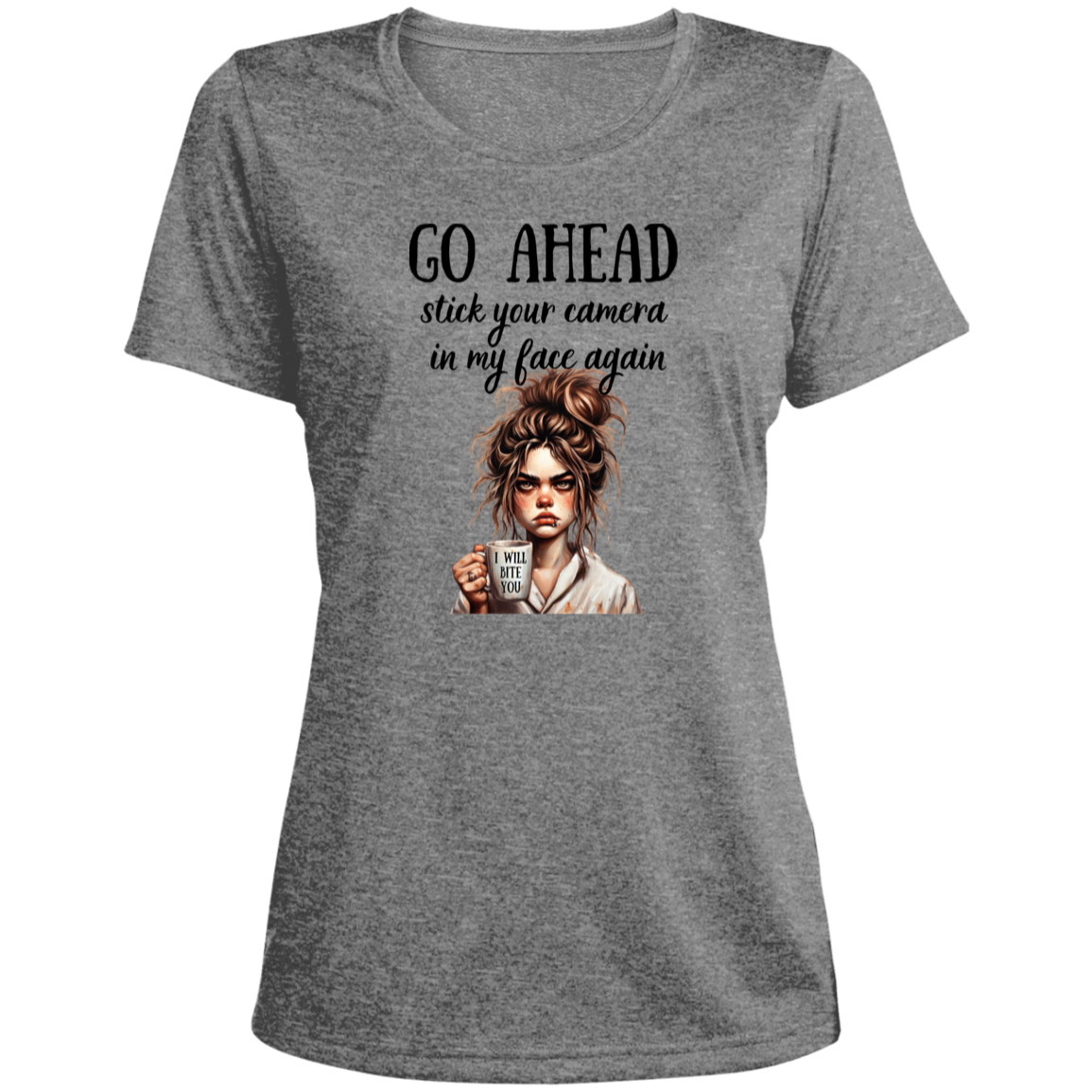 LST360 Ladies' Heather Scoop Neck Performance Tee