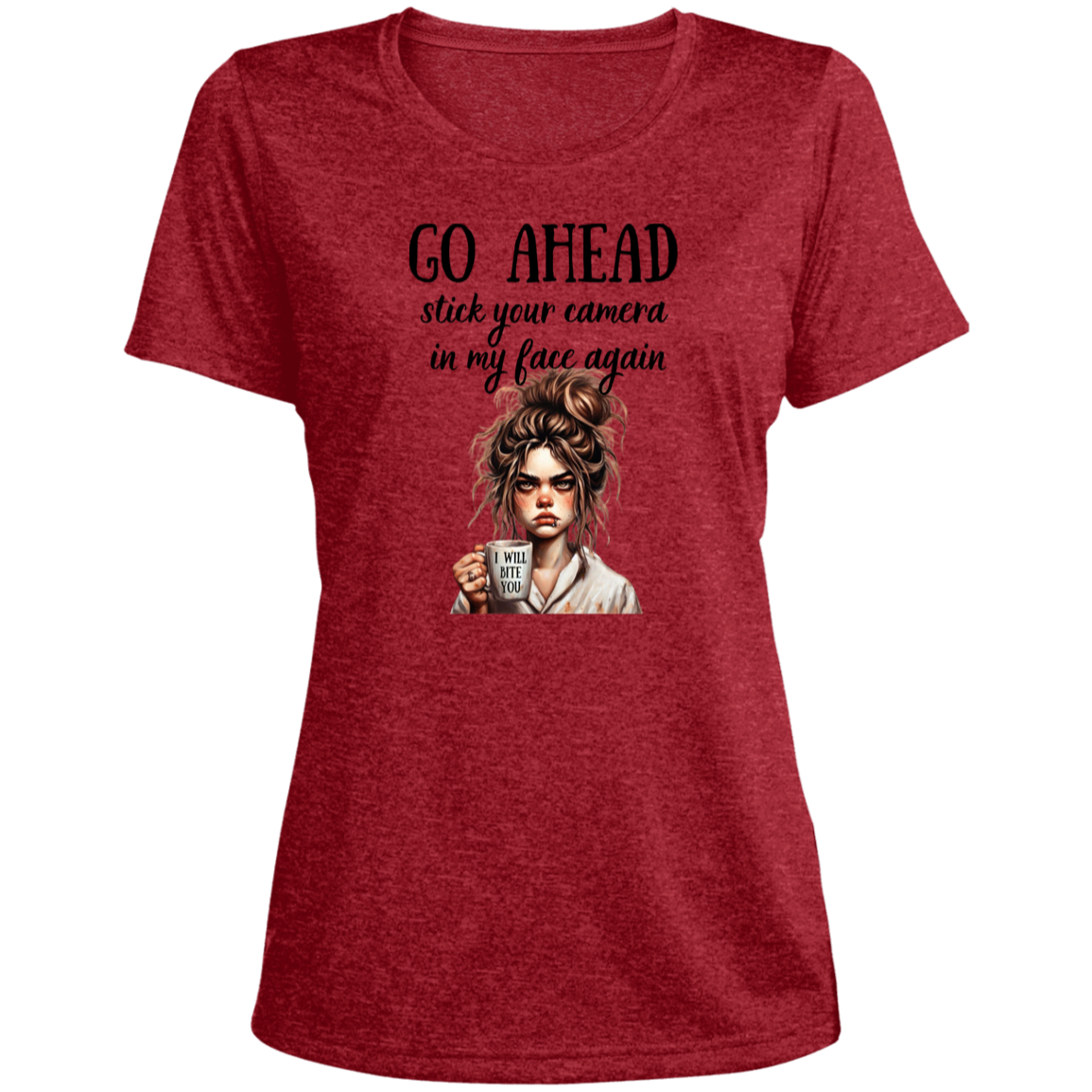 LST360 Ladies' Heather Scoop Neck Performance Tee
