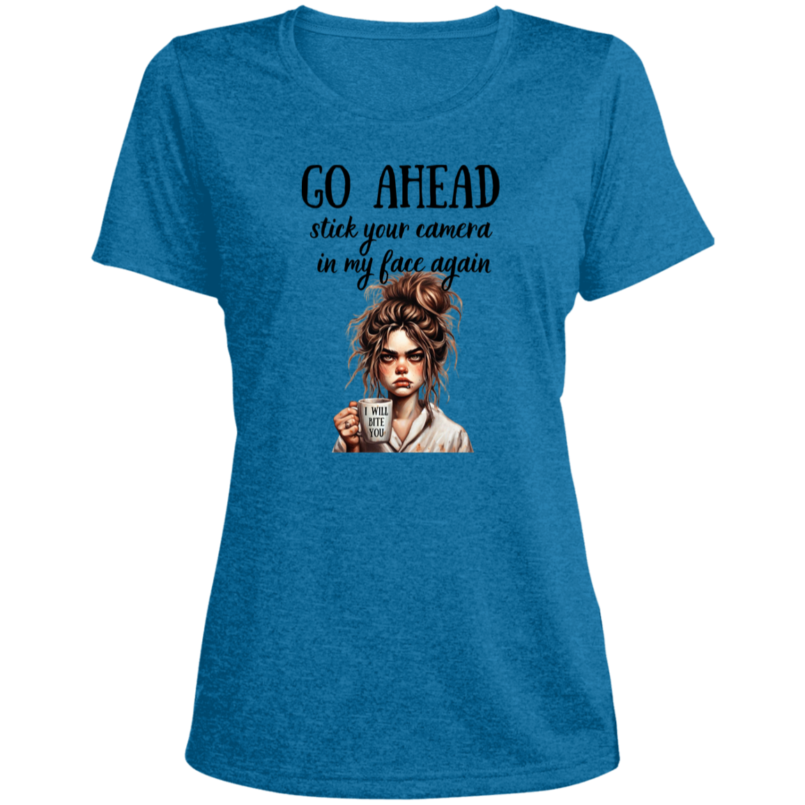 LST360 Ladies' Heather Scoop Neck Performance Tee