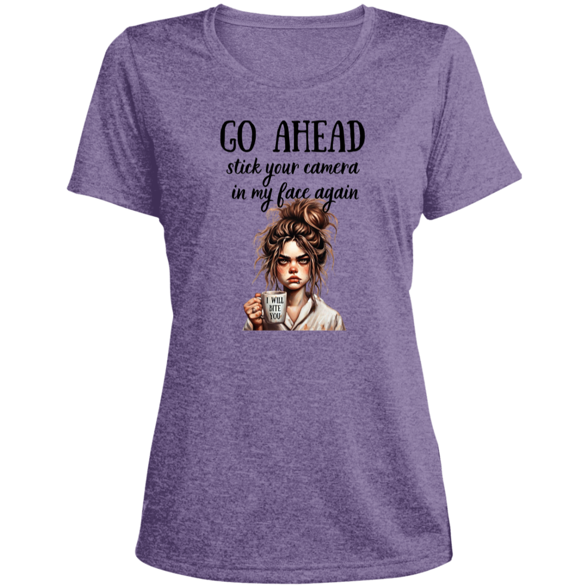 LST360 Ladies' Heather Scoop Neck Performance Tee