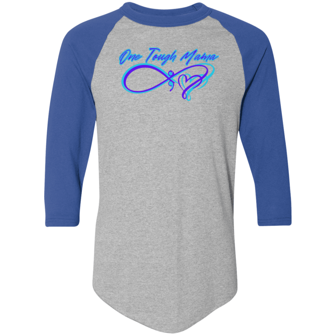 ONE TOUGH MAMA NEON BLUE LADIES SOFT JERSEY