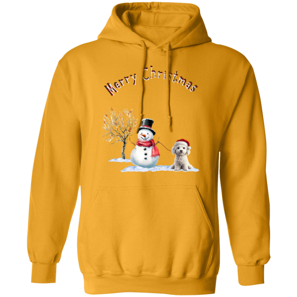 Merry Christmas Jolly Snowman Walking Dog Cozy Ladies Hoodie Choose your color