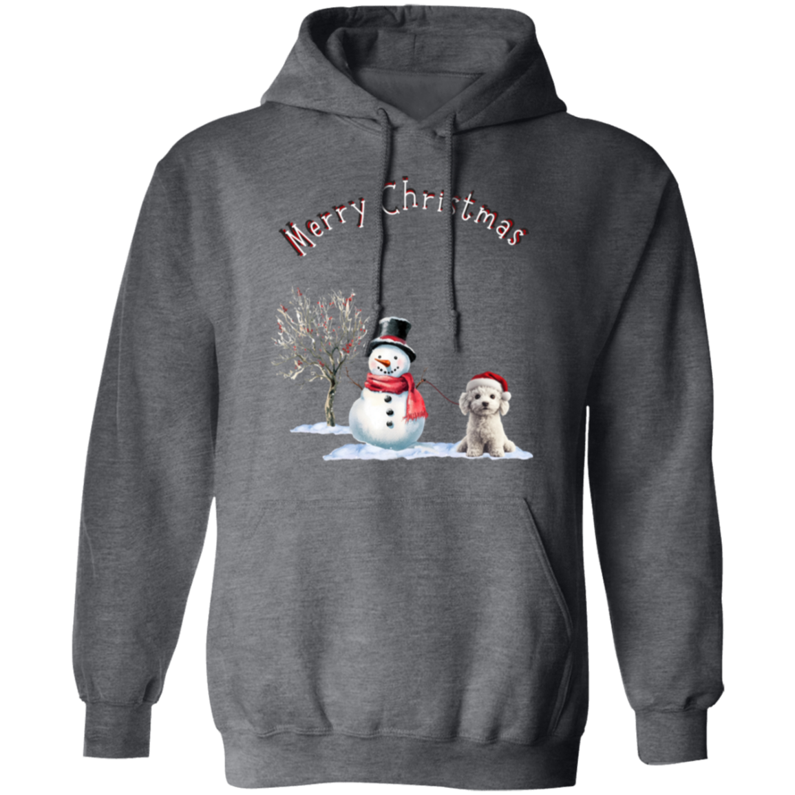 Merry Christmas Jolly Snowman Walking Dog Cozy Ladies Hoodie Choose your color