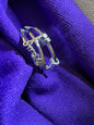 SMILE/ ANTI ANXIETY ADJUSTABLE RING WITH COMFORT CARD & VELVET POUCH