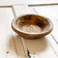 SMALL RUSTIC BROWN ROUND, WOODEN DOUGH BOWL