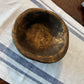 SMALL RUSTIC BROWN ROUND, WOODEN DOUGH BOWL