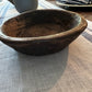 SMALL RUSTIC BROWN ROUND, WOODEN DOUGH BOWL